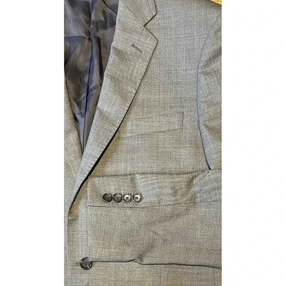 J Crew Sport Coat Mens 40 L Slim Ludlow Gray 4 Season Wool Blazer Jacket